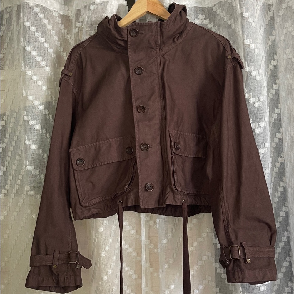 New Rowan Finnian Hooded Utility Jacket - Mountain Ridge Brown - M - Picture 16 of 17